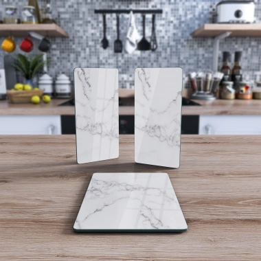 Decovetro Cam Sunum Servis Tabağı 3lü Dikdörtgen Set 1092