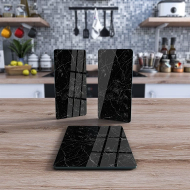 Decovetro Cam Sunum Servis Tabağı 3lü Dikdörtgen Set 1094