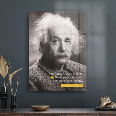 Decovetro Cam Tablo Albert Einstein 70x100 cm