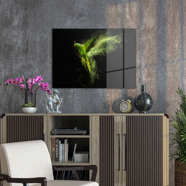 Decovetro Cam Tablo Cennet Papağanı 50x70 cm