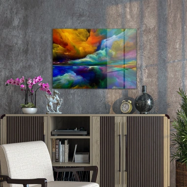 Decovetro Cam Tablo Colourful Clouds 50x70 cm