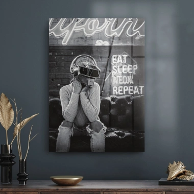 Decovetro Cam Tablo Cyberpunk Neon 70x100 cm