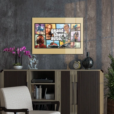 Decovetro Cam Tablo Gamer Room Gta 50x70 cm