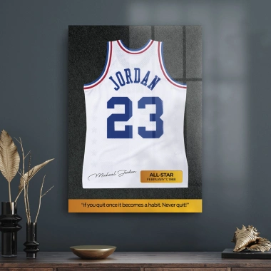 Decovetro Cam Tablo Michael Jordan Forma 50x70 cm