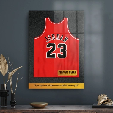 Decovetro Cam Tablo Michael Jordan Forma 50x70 cm