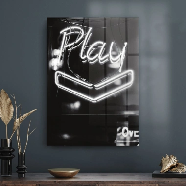 Decovetro Cam Tablo Neon Black 50x70 cm