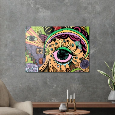 Decovetro Cam Tablo Pop Art Colour Eye 50x70 cm