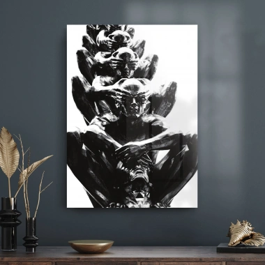 Decovetro Cam Tablo Soyut Desenli 70x100 cm