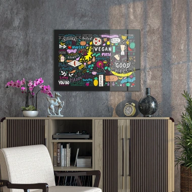 Decovetro Cam Tablo Vegan Style 50x70 cm