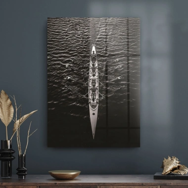 Decovetro Kürek Yarışı Cam Tablo 70x100 cm