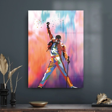 Decovetro Queen Freddie Mercury Tablo illüstrasyon 70x100 cm