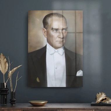 Decovetro Simokinli Atatürk Cam Tablo 70x100 cm