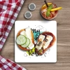 Decovetro Cam Sunum Servis Tabağı Kare My Kitchen Rules Desenli