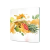 Decovetro Cam Sunum Servis Tabağı Kare Meyve Kokteyli Desenli 30 x 30 Cm