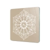 Decovetro Cam Sunum Servis Tabağı Kare Mandala 1 Desenli