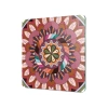 Decovetro Cam Sunum Servis Tabağı Kare Mandala 6 Desenli