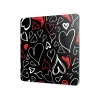 Decovetro Cam Sunum Servis Tabağı Kare Love Desenli