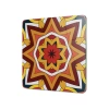 Decovetro Cam Sunum Servis Tabağı Kare 1280 Mandala Desenli