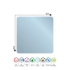 Decovetro Cam Sunum Servis Tabağı Kare Gri Mermer Desenli 30 x 30 Cm