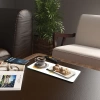 Decovetro Cam Kahve Sofra Sunum Tablası 2li Set Suluboya Çiçekleri Desenli 30 x 15 Cm