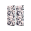 Decovetro Cam Kahve Sofra Sunum Tablası 2li Set Renkli Japon Çiçeği Desenli 30 x 15 Cm
