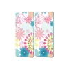 Decovetro Cam Kahve Sofra Sunum Tablası 2li Set Renkli Çiçekler 30 x 15 Cm