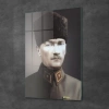 Decovetro Askeri Üniformalı Atatürk Cam Tablo 30x40 cm