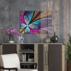 Decovetro Cam Tablo Abstract Çiçek Desenli 70x100 cm