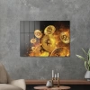 Decovetro Cam Tablo Bitcoin Gold Desenli 50x70 cm