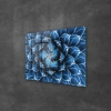 Decovetro Cam Tablo Mavi Çiçek Deseni 50x70 cm