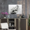 Decovetro Cam Tablo Siyah Beyaz At 70x100 cm