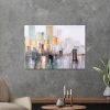 Decovetro Cam Tablo Yağlı Boya Renkli Şehir Manzarası 50x70 cm