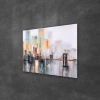 Decovetro Cam Tablo Yağlı Boya Renkli Şehir Manzarası 70x100 cm