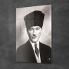 Decovetro Kalpaklı Atatürk Cam Tablo 30x40 cm