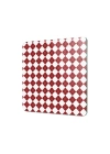 Decovetro Cam Sunum Servis Tablası Kare Kırmızı Baklava Desenli 30 x 30 Cm