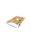 Decovetro Cam Sunum Servis Tablası Kare Kırmızı Baklava Desenli 30 x 30 Cm