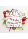 Decovetro Cam Sunum Servis Tabağı Kare My Kitchen Çicek Desenli 30 x 30 Cm
