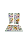 Decovetro Cam Sunum Servis Tabağı 3lü Kare Set Kır Çiçekleri Deseni