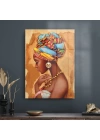 Decovetro Afrikalı Kadın Portre Cam Tablo 70x100 cm
