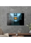 Decovetro Cam Tablo Abstract Blue Gold Woman 70x100 cm