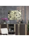 Decovetro Cam Tablo Abstract Vintage Eye 70x100 cm