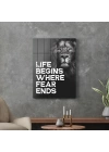 Decovetro Cam Tablo Fear Ends Motivational 50x70 cm