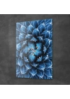 Decovetro Cam Tablo Mavi Çiçek Desenli 70x100 cm