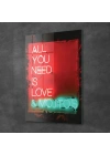 Decovetro Cam Tablo Neon Love 50x70 cm