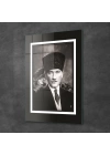 Decovetro Kalpaklı Atatürk Cam Tablo 50x70 cm