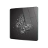 Decovetro Cam Sunum Servis Tabağı Kare Black Kelebek Desenli 30 x 30 Cm