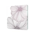 Decovetro Cam Sunum Servis Tabağı Kare Çizgi Çiçekler Desenli 30 x 30 Cm
