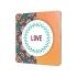 Decovetro Cam Sunum Servis Tabağı Kare Love Mandala Desenli 30 x 30 Cm