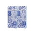 Decovetro Cam Kahve Sofra Sunum Tablası 2li Set Mavi Çini Motif Desenli 30 x 15 Cm