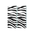 Decovetro Cam Kahve Sofra Sunum Tablası 2li Set Zebra Desenli 30 x 15 Cm